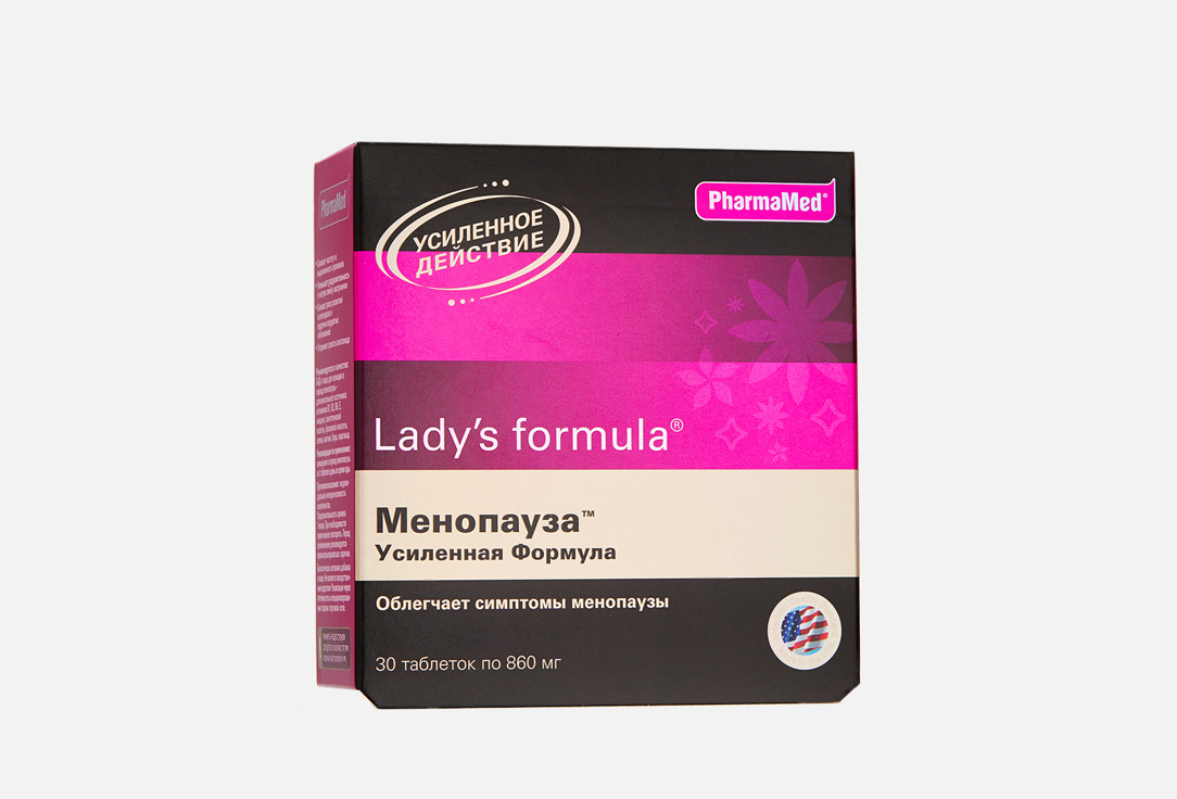 БАД для женского здоровья LADY'S FORMULA Менопауза усиленная формула витамины B, Е, магний, фолиевая кислота 30 шт овесол усиленная формула таб n20