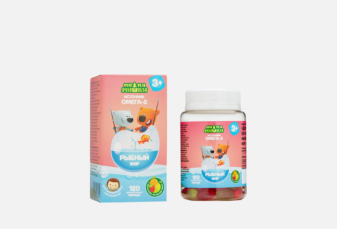 

Рыбный жир МИ-МИ-МИШКИ, Фруктово-ягодный микс 120 шт