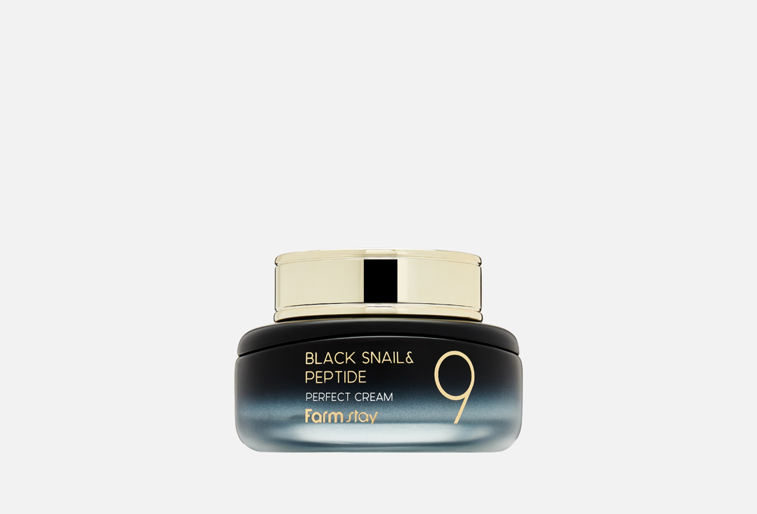 Омолаживающий крем для лица с комплексом из 9 пептидов Farm Stay Black Snail & Peptide9 Perfect Cream 