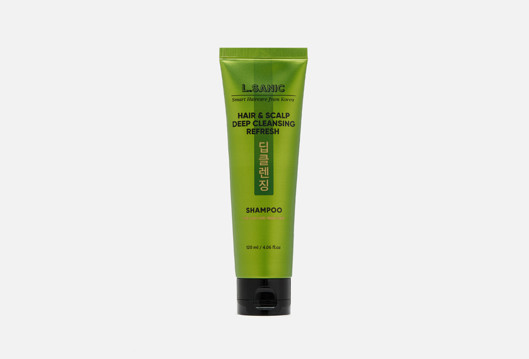 Освежающий шампунь для глубокого очищения волос и кожи головы L.SANIC Hair & Scalp Deep Cleansing Refresh Shampoo 120 мл активно освежающий шампунь для глубокого очищения волос davines solu shampoo 250 мл