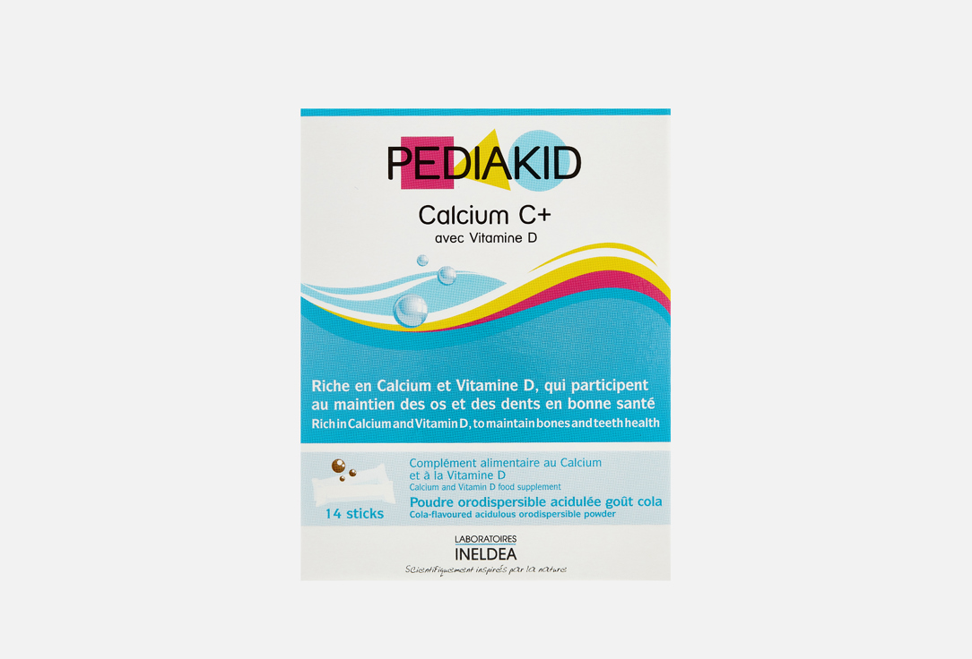 Кальций для детей PEDIAKID Calcium c+ с витамином D3 14 шт