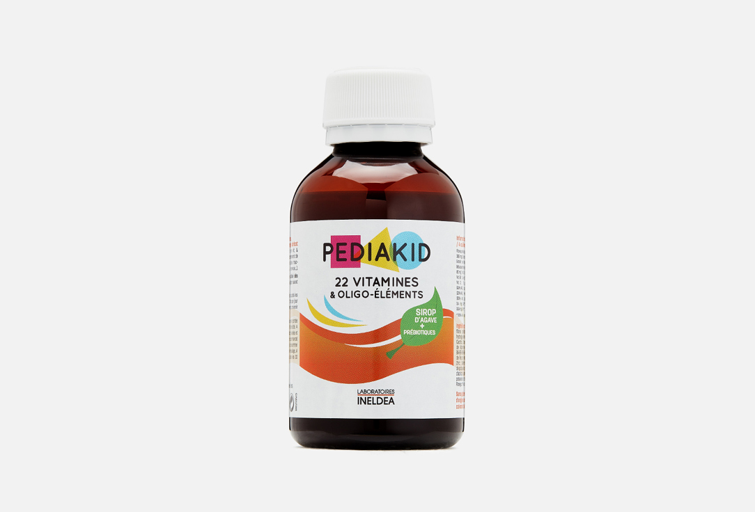 БАД для детей в сиропе PEDIAKID 22 vitamines йод, селен, витамины B, D3, А, Е 125 мл