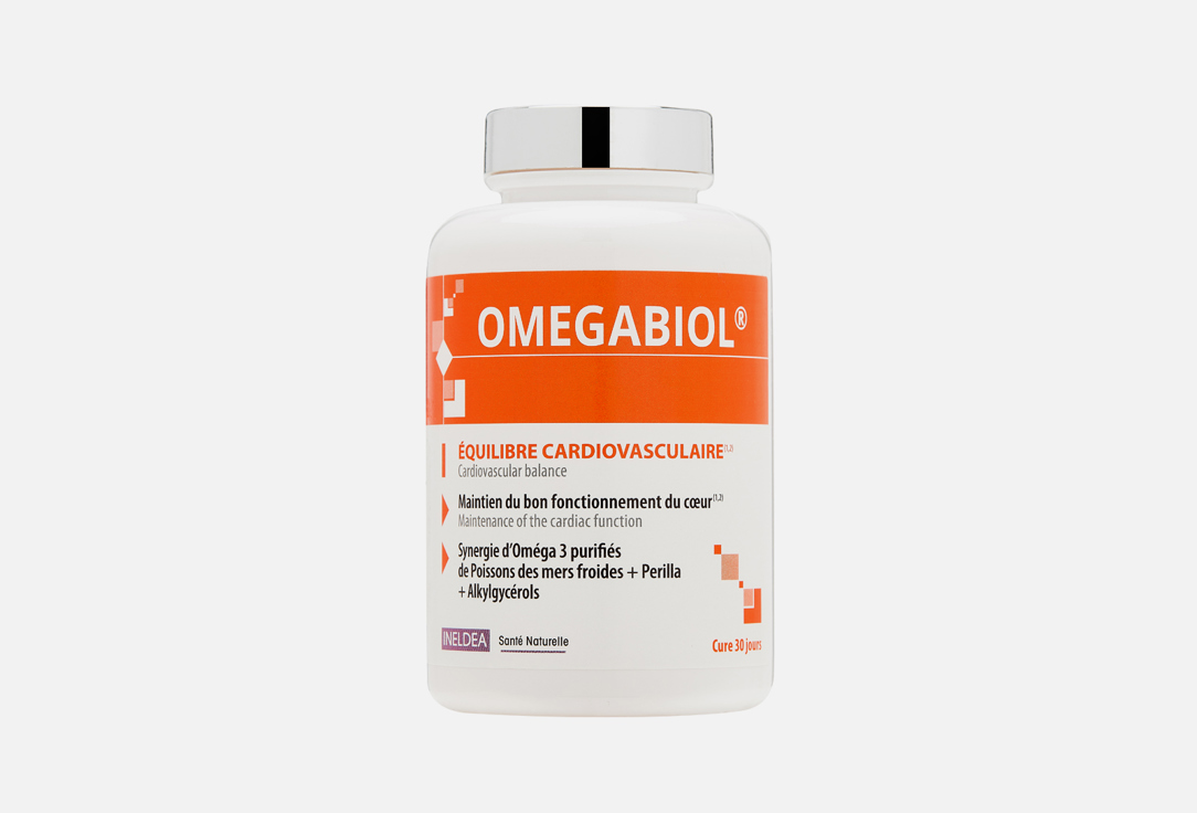 Омега 3 INELDEA SANTE NATURELLE Omegabiol 800 мг в капсулах 60 шт бад для поддержки сердечно сосудистой системы ineldea sante naturelle metaldetox спирулина хлорелла 120 шт