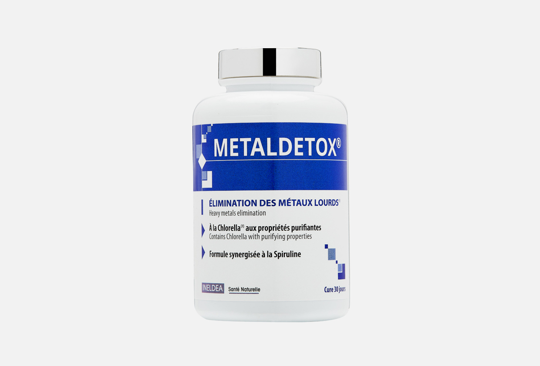 цена БАД для поддержки сердечно-сосудистой системы INELDEA SANTE NATURELLE Metaldetox спирулина, хлорелла 120 шт