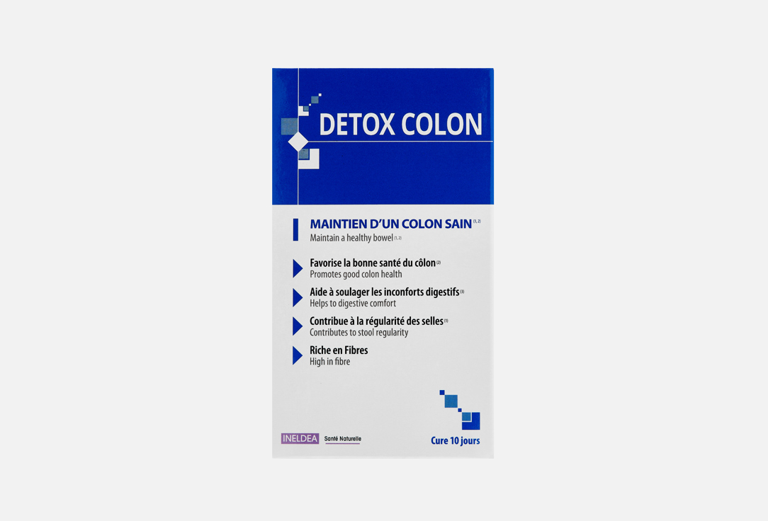 цена БАД для поддержки пищеварения INELDEA SANTE NATURELLE Detox colon инулин, фенхель 10 шт