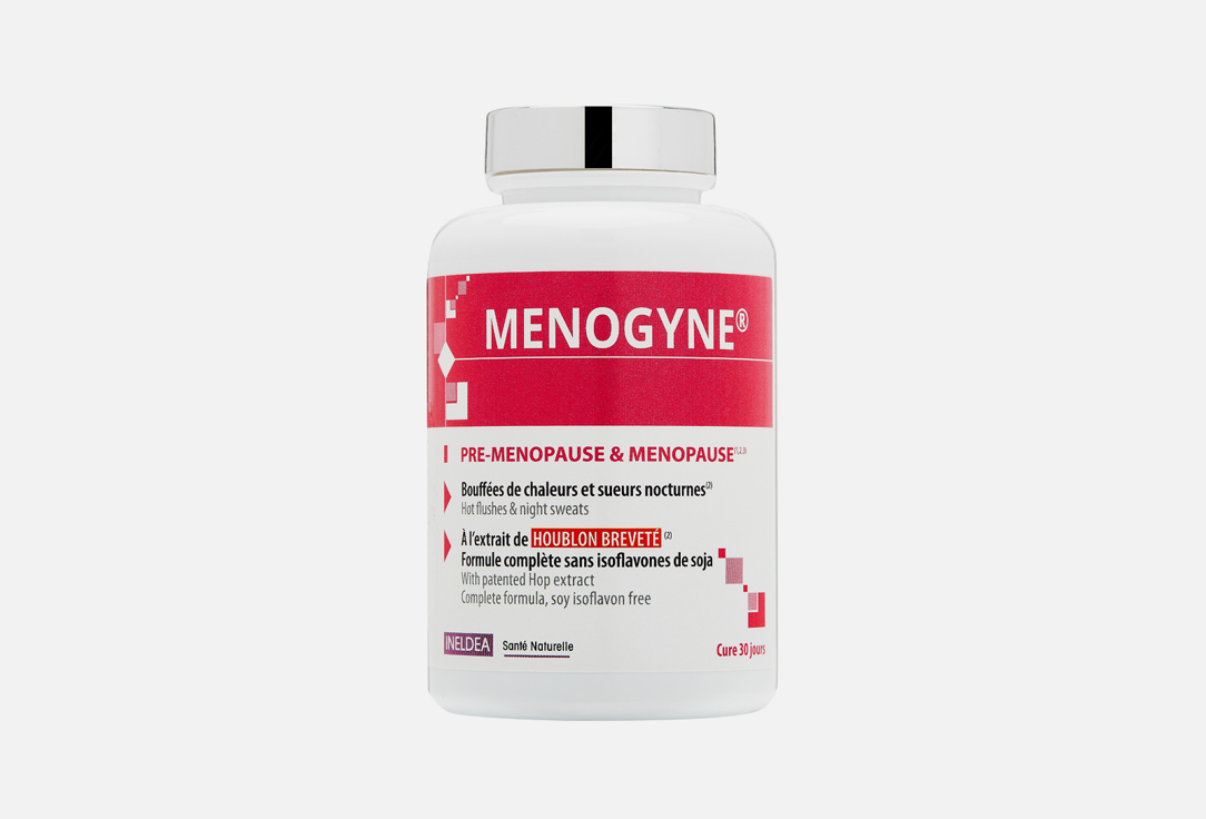 БАД для женского здоровья INELDEA SANTE NATURELLE Menogyne кремний, медь, марганец 90 шт nature s way ремифемин средство от менопаузы 60 таблеток