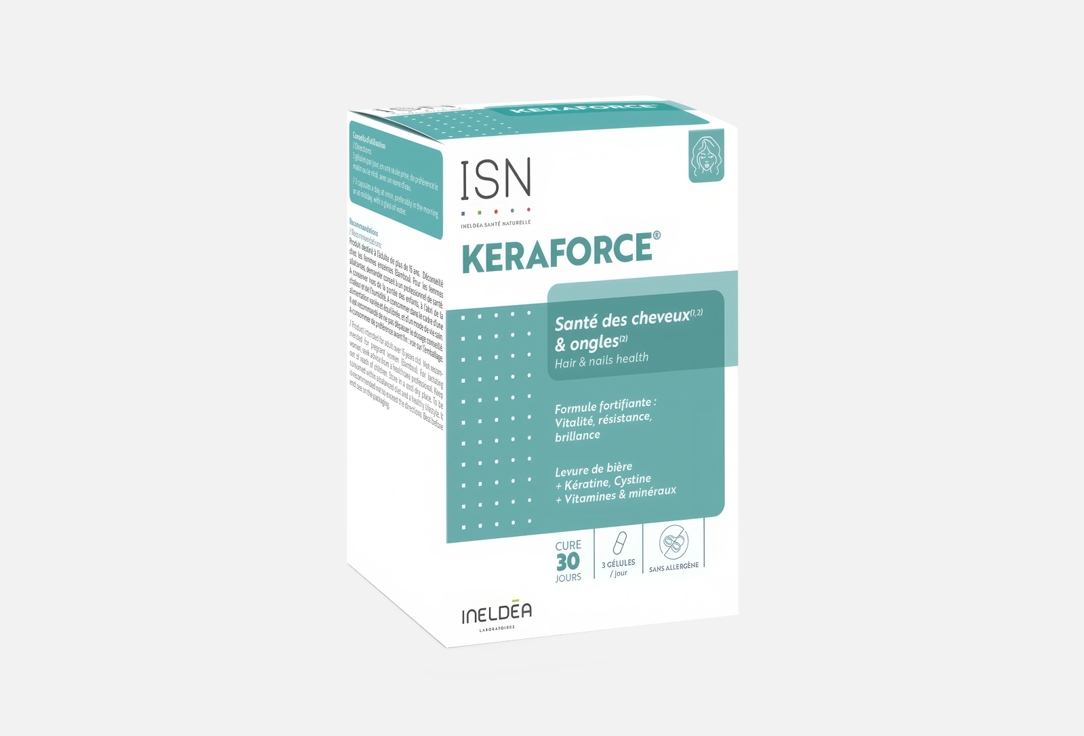 Keraforce кератин, витамин B8, цинк 90 шт