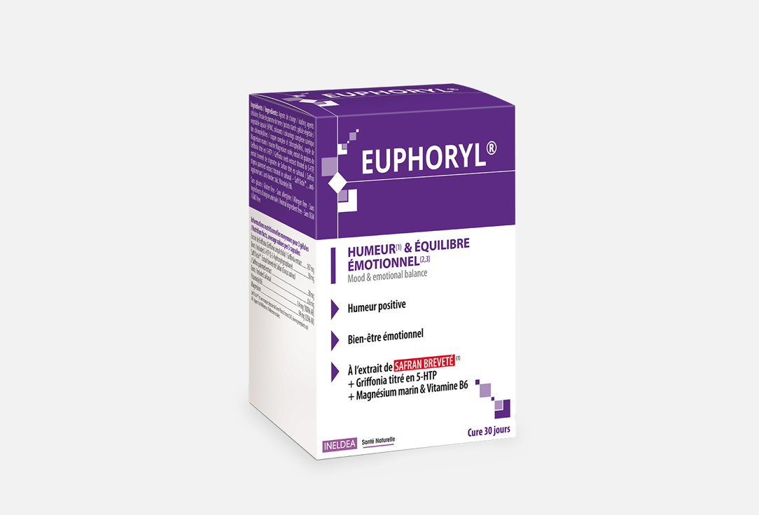 Изображение товара БАД для Антистресс Ineldea Sante Naturelle Euphoryl 5-HTP, магний, витамин В6