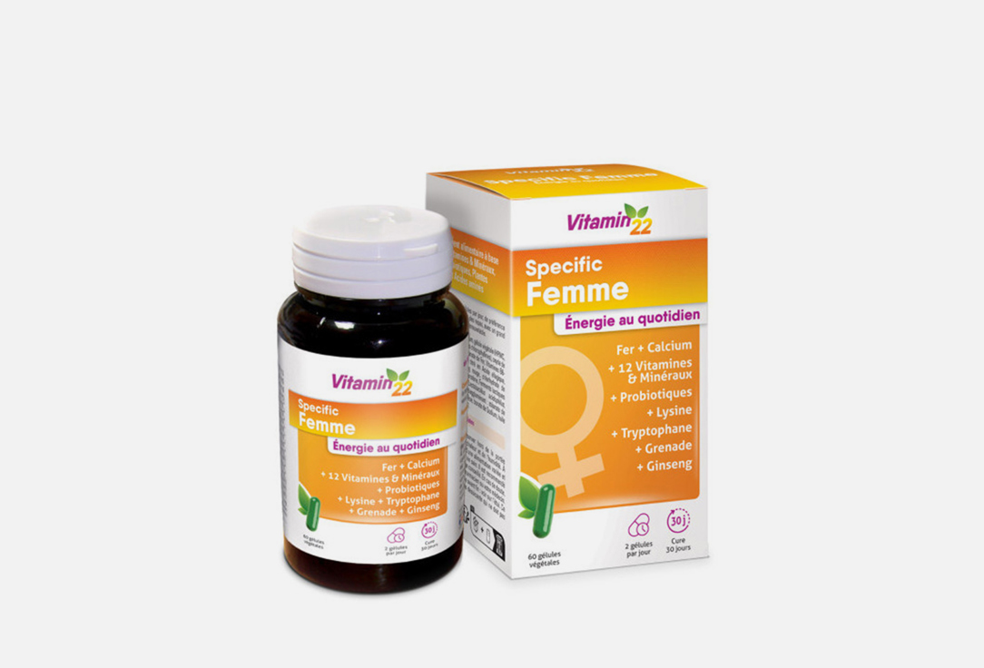 БАД для женского здоровья Витамин 22 Specific Femme кальций, магний в капсулах 