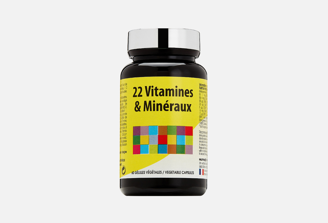 комплекс витаминов и минералов для укрепления иммунитета NUTRI EXPERT 22 vitamines & mineraux витамины C, b5, b6 в капсулах 60 шт naturesplus chewable nutri cal hearts 120 таблеток