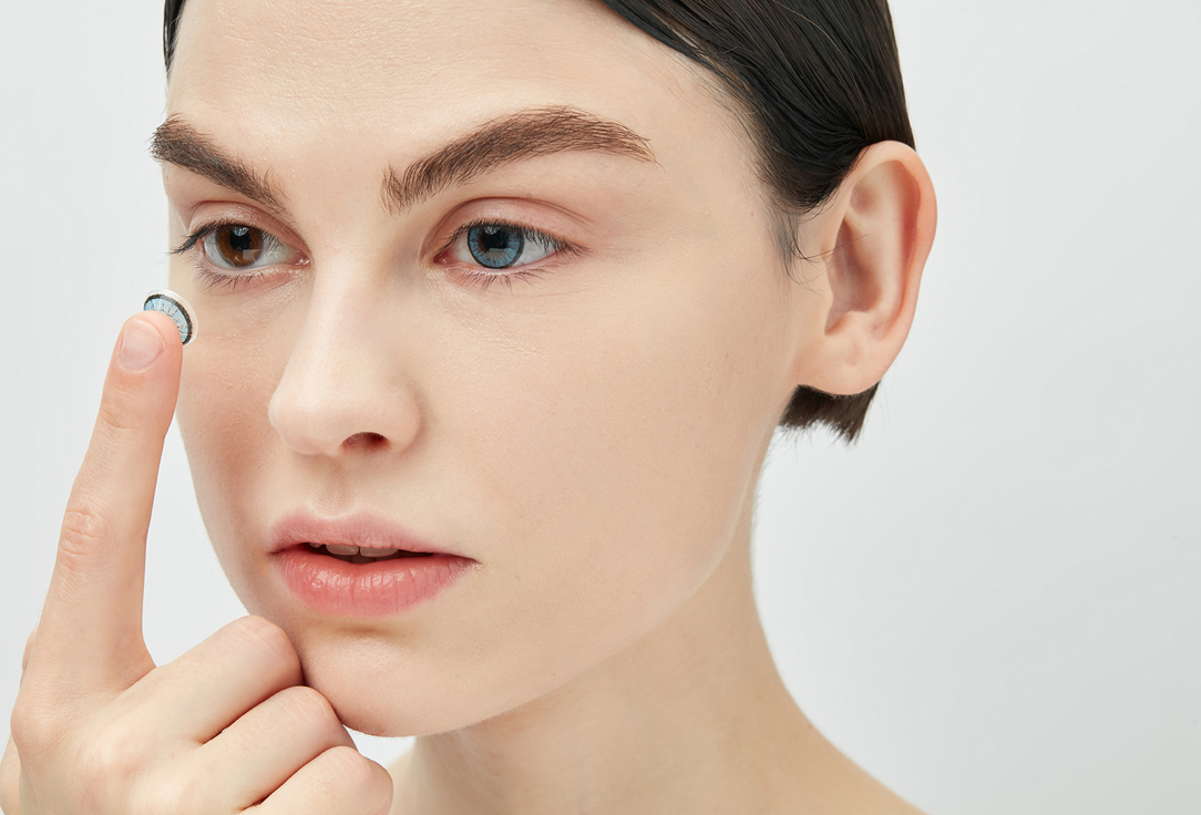 Изображение товара Цветные контактные линзы Adria Elegant BLUE гидрогель 2 шт дневные