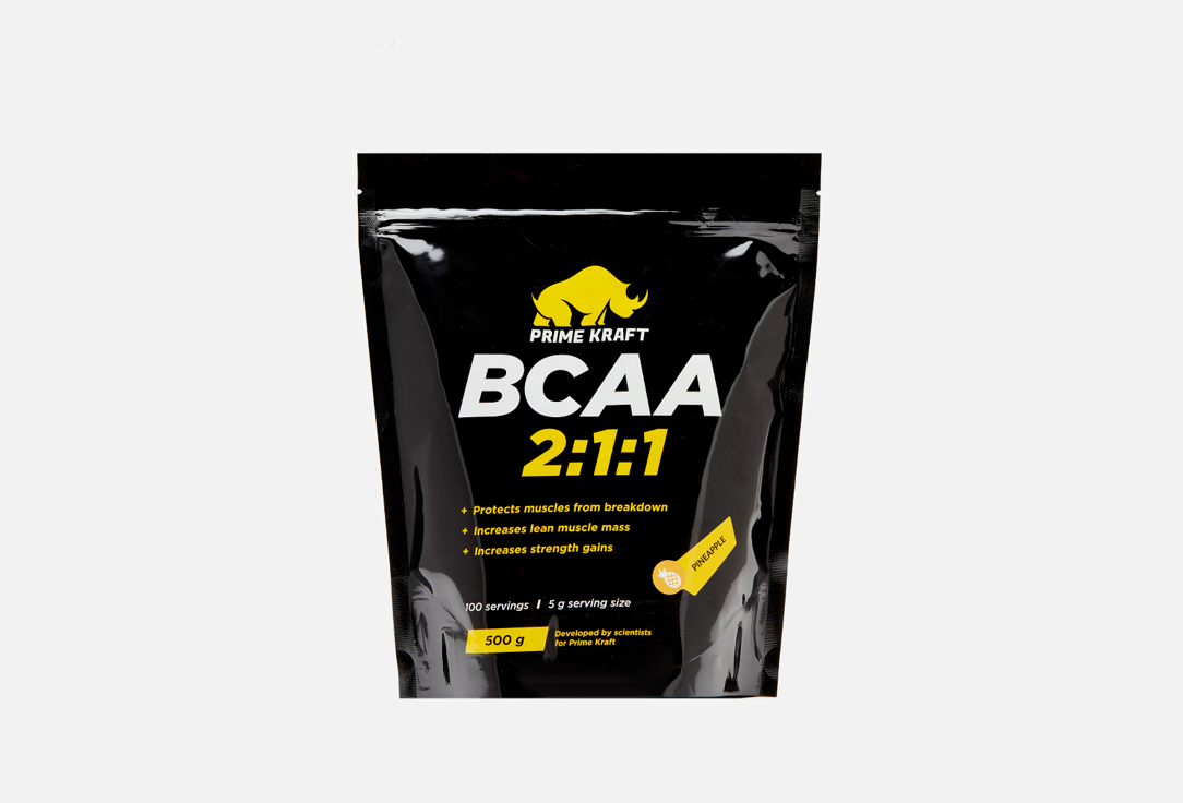 Спортивное питание: ананас PRIME KRAFT BCАА 2:1:1 500 г bcaa prime kraft 2 1 1 ананас 500 гр