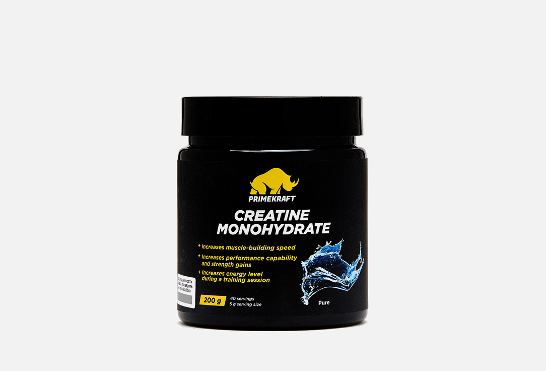 Продукт для питания спортсменов PRIME KRAFT Сreatine Monohydrate Pure 200 г цена и фото