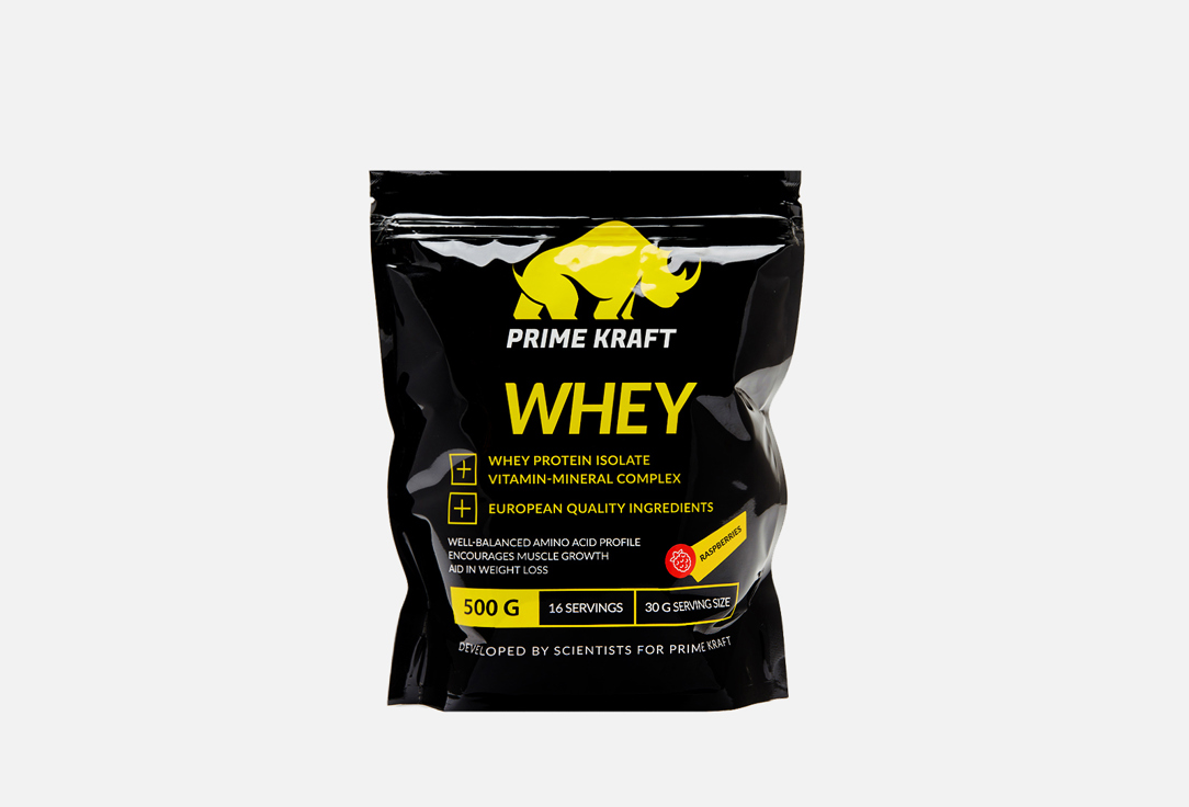 Изображение товара Протеиновый коктейль: малина Prime Kraft Whey Protein