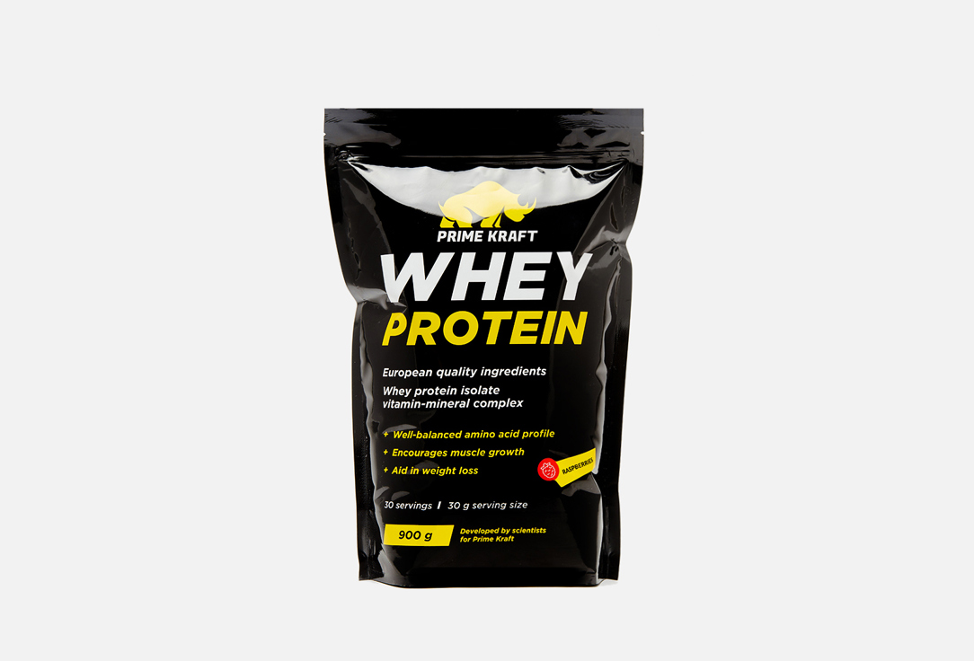 Изображение товара Протеиновый коктейль: малина Prime Kraft Whey Protein