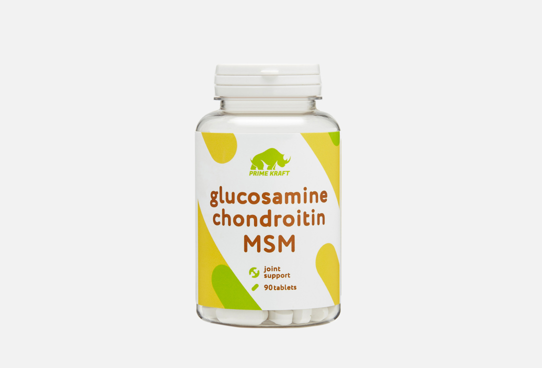 Биологически активная добавка PRIME KRAFT Glucosamine Chondroitin MSM 90 шт doctor s best глюкозамин хондроитин мсм ucii 90 растительных капсул