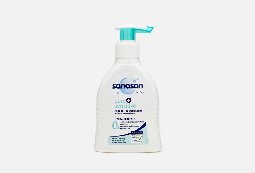 Детское средство для купания 2в1  Sanosan Wash & Shampoo 