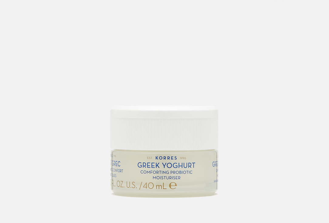 Крем дневной успокаивающий и увлажняющий с пробиотиками и йогуртом для нормальной и комбинированной кожи Korres greek yoghurt 