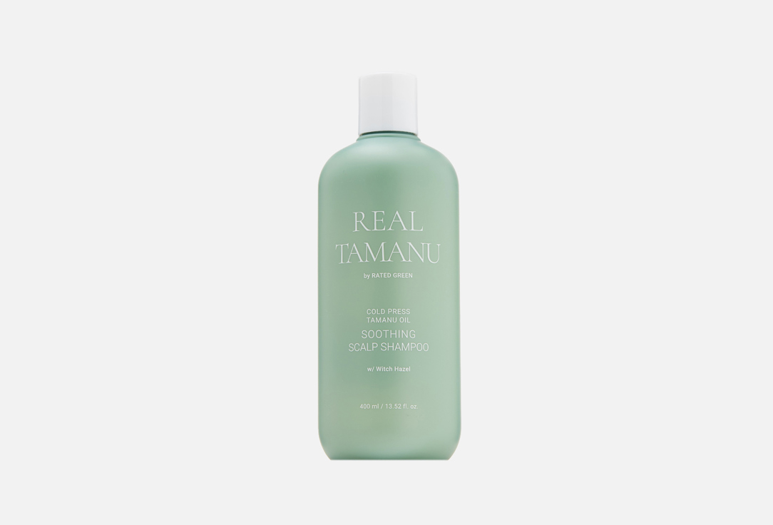 цена Успокаивающий шампунь с маслом таману холодного отжима RATED GREEN Cold Pressed Tamanu Oil Soothing Scalp Shampoo 400 мл