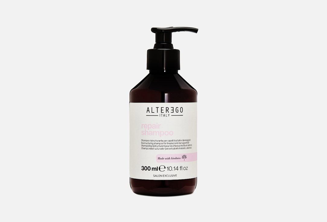 Восстанавливающий шампунь ALTEREGO ITALY Repair Shampoo 300 мл восстанавливающий шампунь для непослушных волос alterego italy shewonder restorative shampoo 250 мл