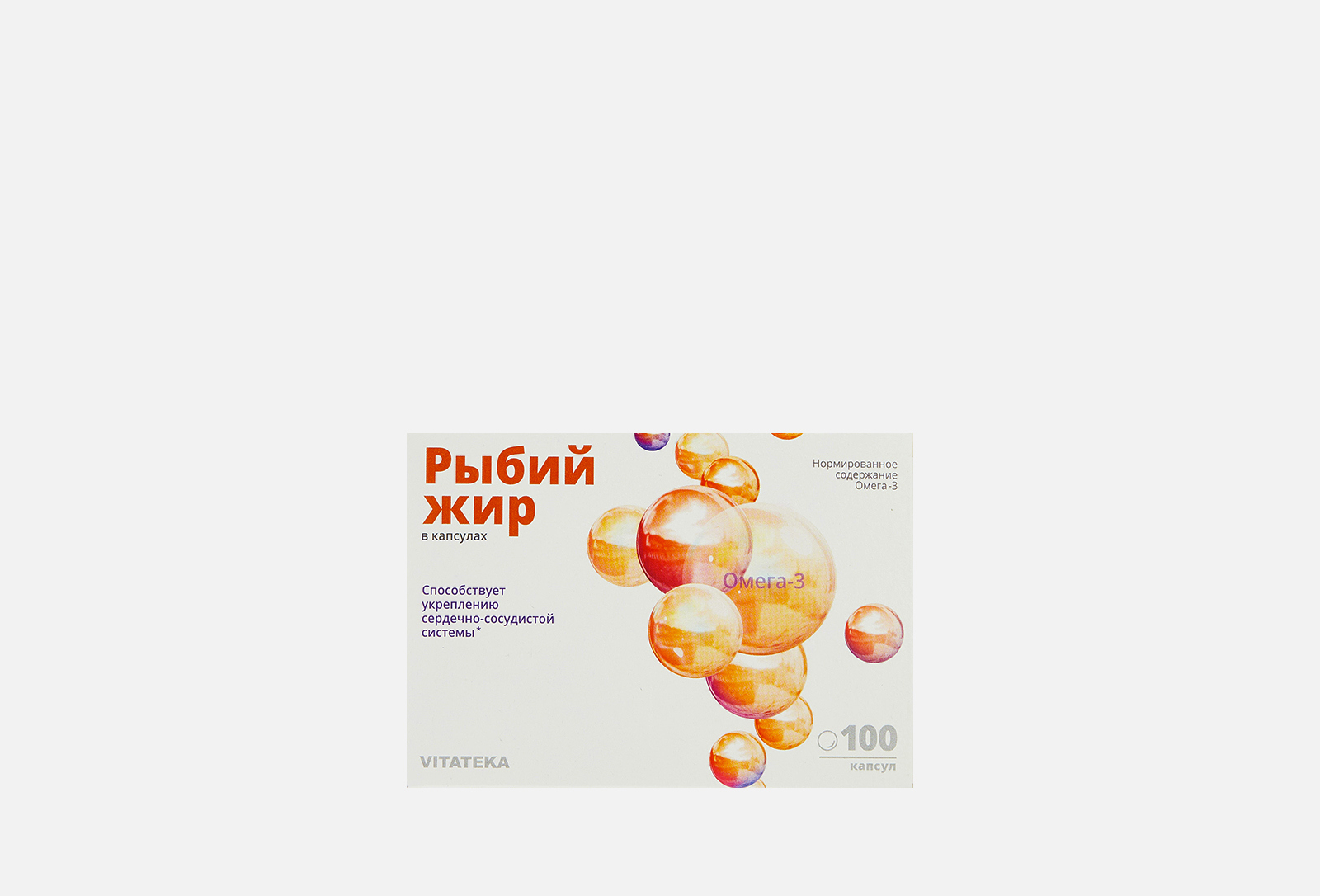 VITATEKA Рыбий жир В капсулах 100 шт — купить, цена в Москве