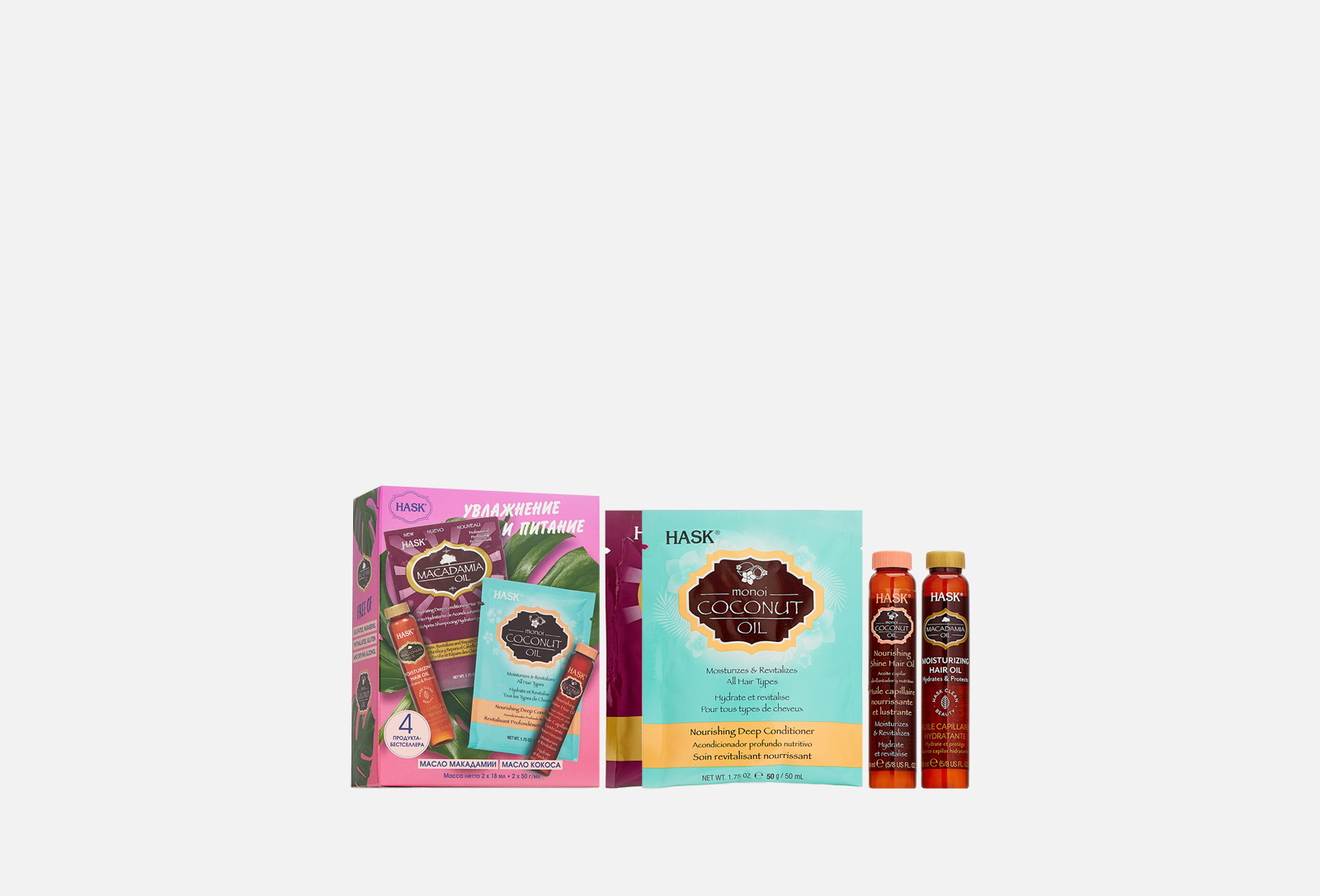 Hask Mask Rituals Hask Набор Маски-масла Увлажнение и питание HASK OIL MASK SET ...