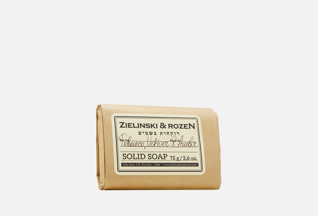 

Твердое мыло ZIELINSKI & ROZEN, Tobacco, Vetiver & Amber 75 г