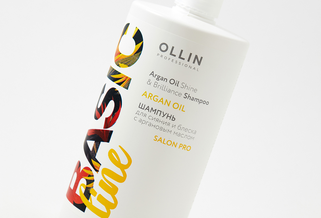 Шампунь для сияния и блеска с аргановым маслом Ollin Professional BASIC LINE 