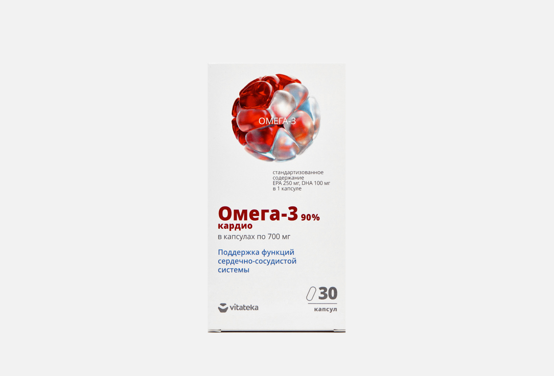 Капсулы VITATEKA Омега-3 90% 30 шт vitateka релакс комплекс капсулы 30 шт