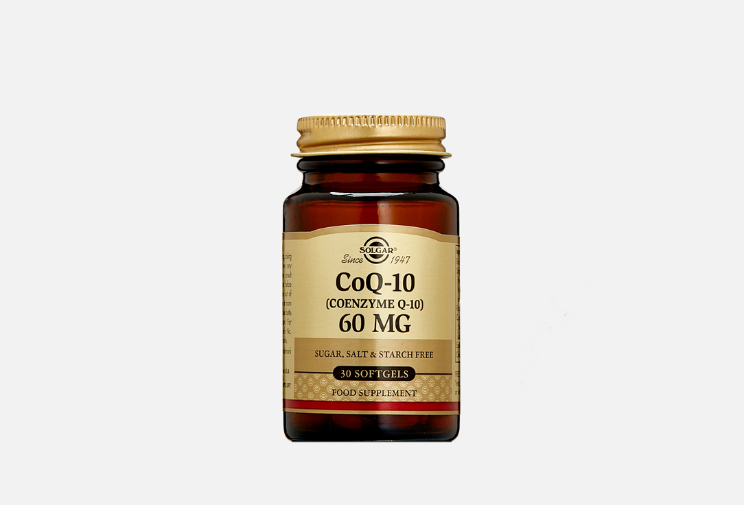 Коэнзим Q10 SOLGAR CoQ-10 60 мг в капсулах 30 шт коэнзим q10 c витамином е gold’n apotheka 60 мг в капсулах 30 шт