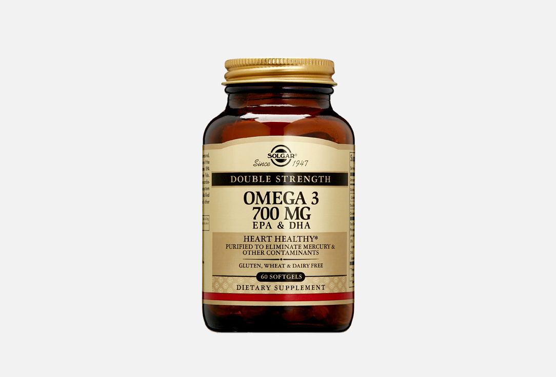 цена Омега 3 SOLGAR Double Strength Omega-3 700 mg 60 шт