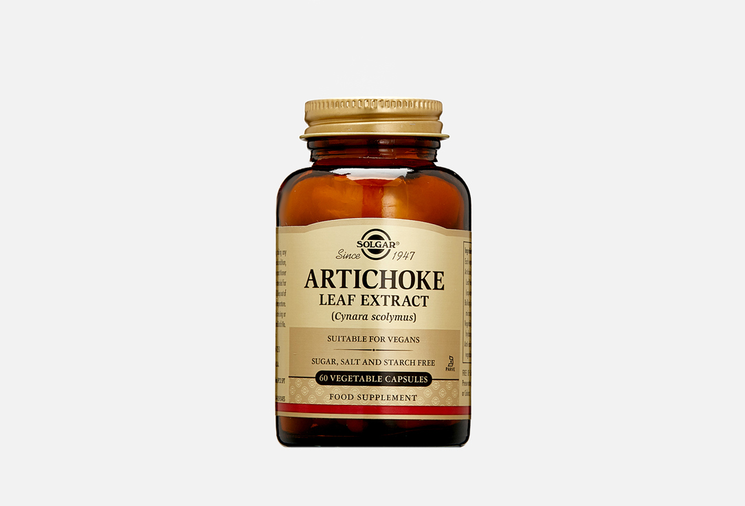 Экстракт артишока SOLGAR Artichoke Leaf Extract 60 шт экстракт листьев артишока solgar солгар капсулы 60шт