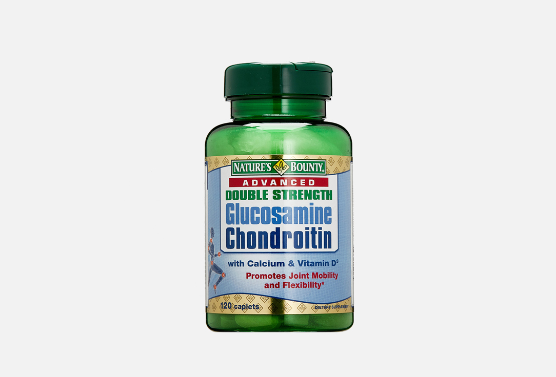 

БАД для суставов и связок NATURE’S BOUNTY, Глюкозамин, хондроитин, кальций, витамин D3 120 шт