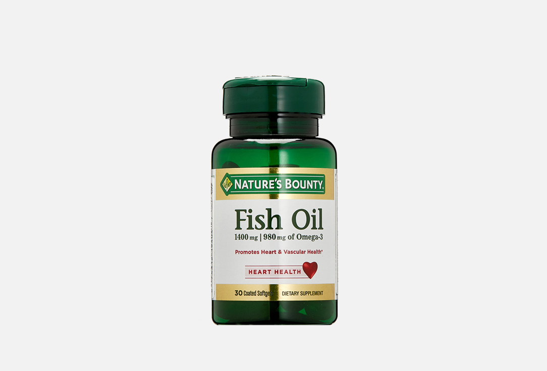 Омега 3 NATURE’S BOUNTY Odor-Less Triple Strength Fish Oil 1400 мг в капсулах 30 шт омега 3 тройная капс 950мг 30