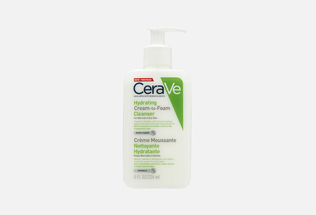 Увлажняющий крем-пенка для умывания CeraVe Cream to Foam Cleanser 