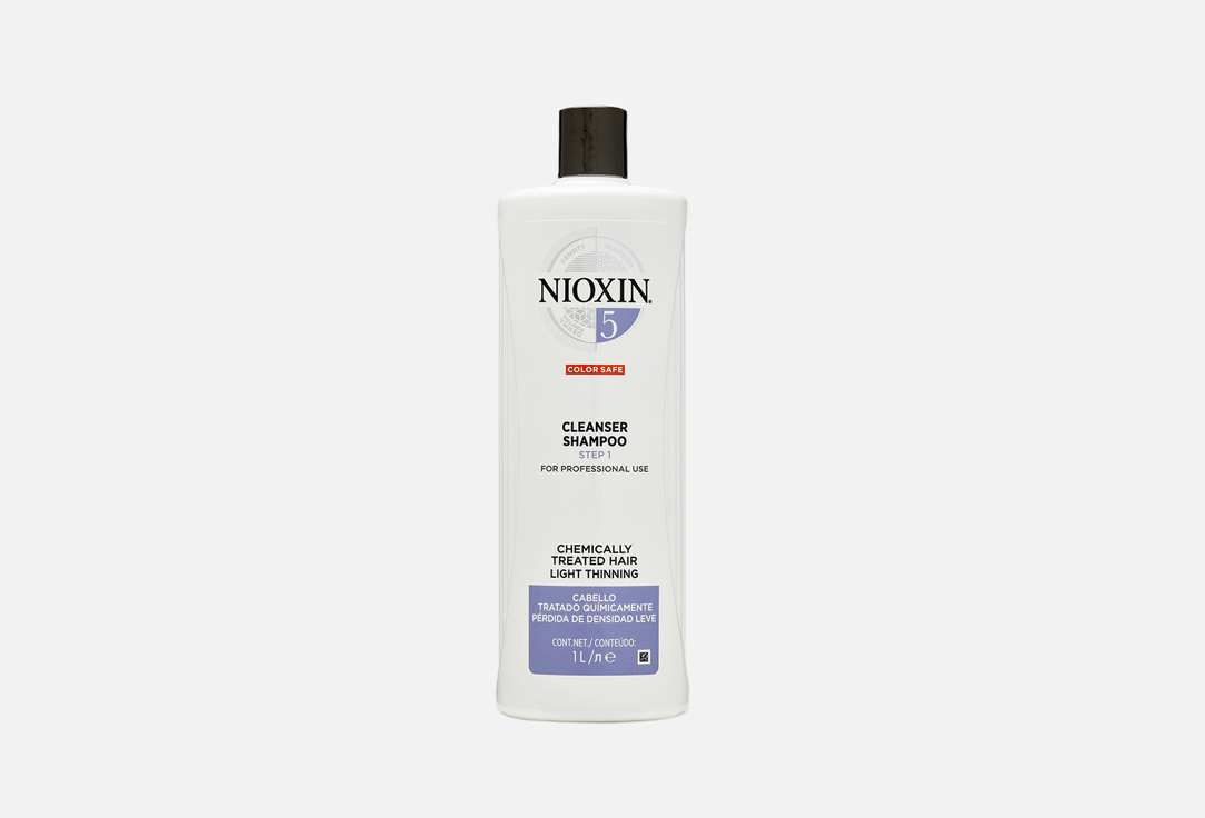 Очищающий шампунь для волос NIOXIN Cleanser Shampoo Step 1 System 5 1000 мл цена и фото