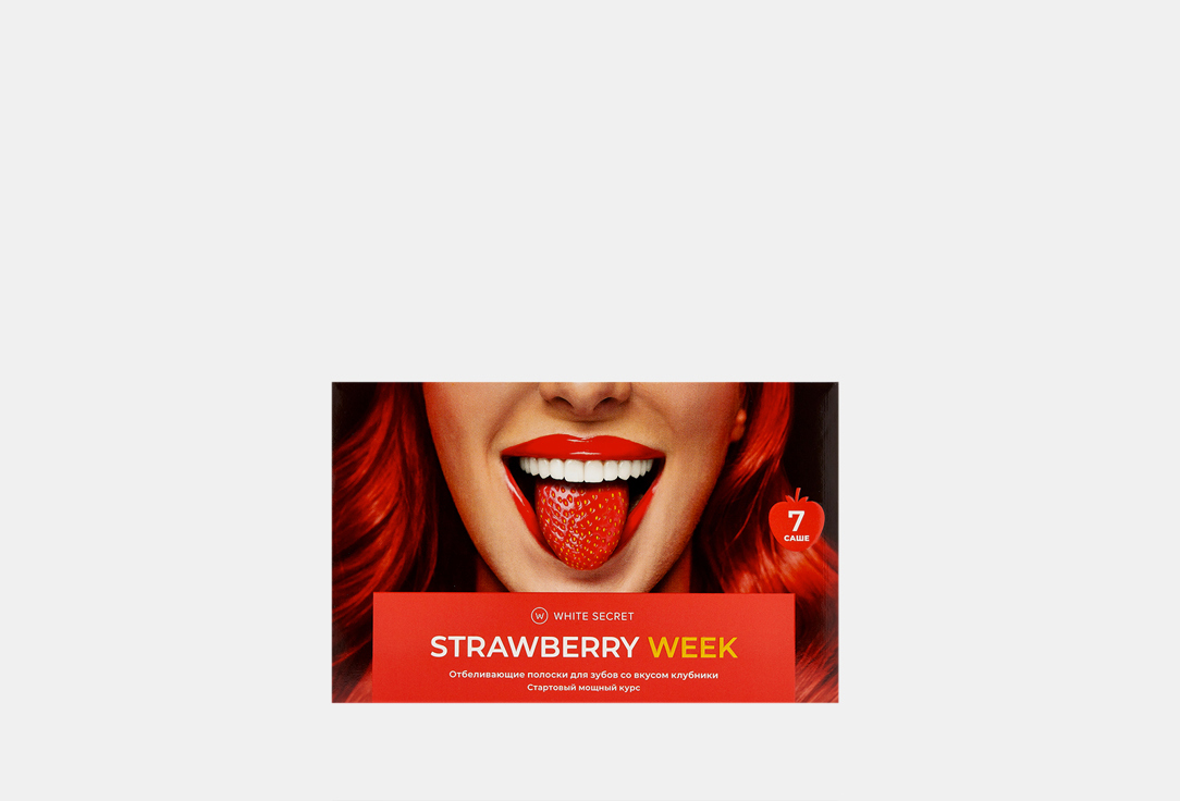 Отбеливающие полоски (7 саше) White Secret Strawberry Week  