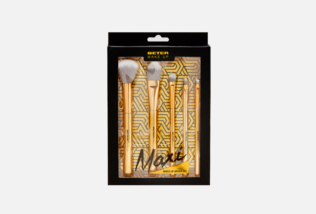 Набор кистей для макияжа Beter Maxi Kit Make Up Brushes Gold Edition 