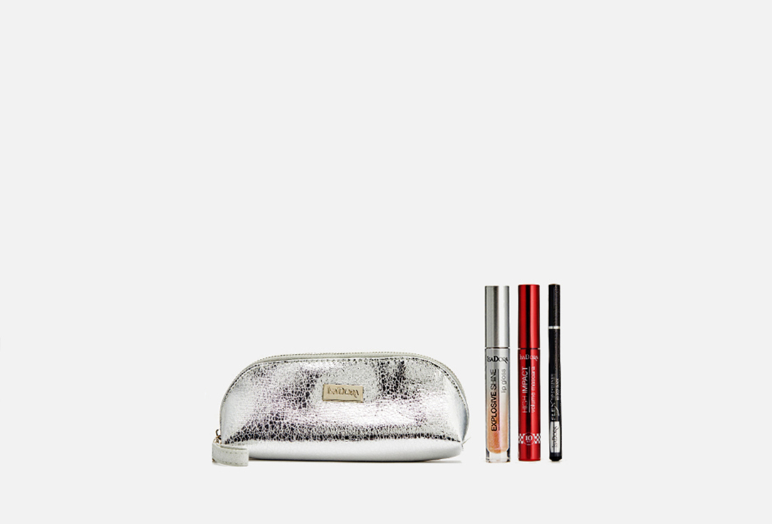 Подарочный набор: Тушь для ресниц + Подводка для век + Блеск для губ  IsaDora Instant Glam Gift Box 
