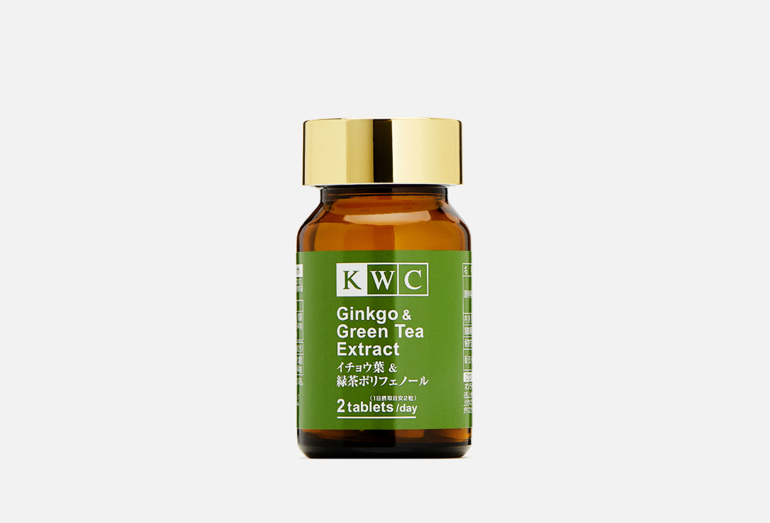БАД для улучшения памяти и внимания KWC Ginkgo & green tea extract гинко билоба, зеленый чай 60 шт