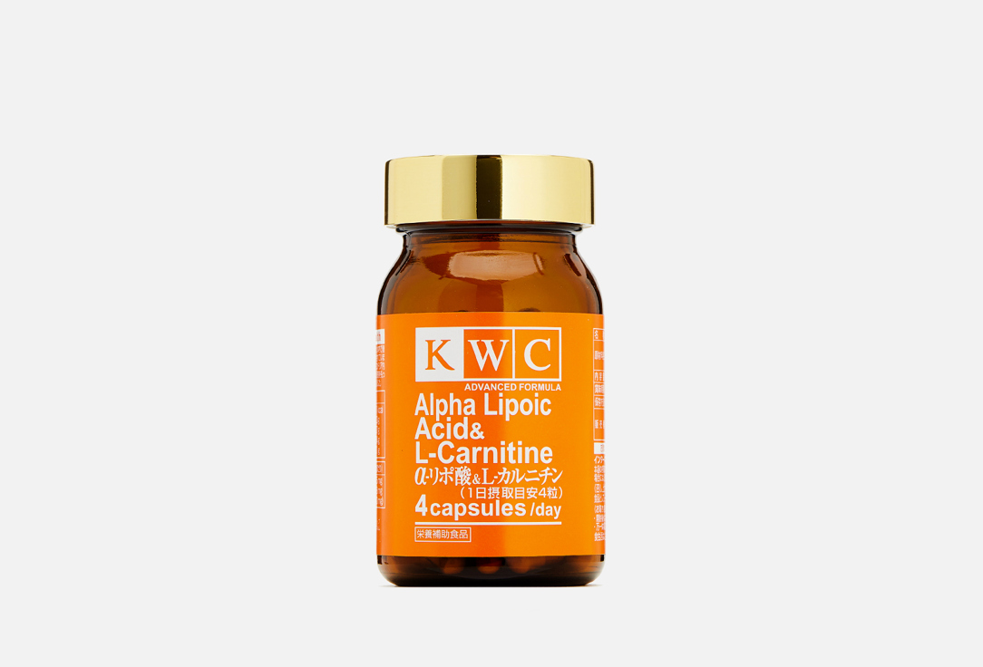 Альфа-Липоевая кислота и L-карнитин KWC Alpha lipoic acid & L-Carnitine 120 шт best naturals ацетил l карнитин альфа липоевая кислота 750 мг 120 капсул