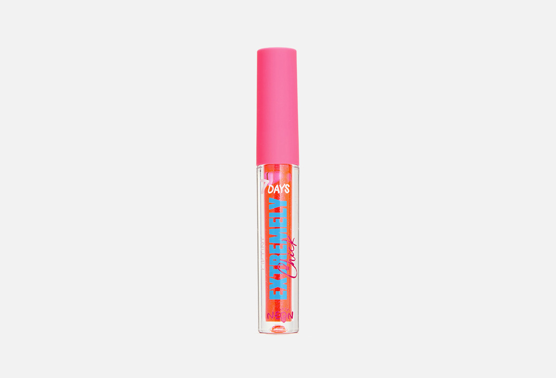 Тинт для губ светящийся с шиммером 7DAYS Extremely Chick UVglow Neon 201 Pop-rose