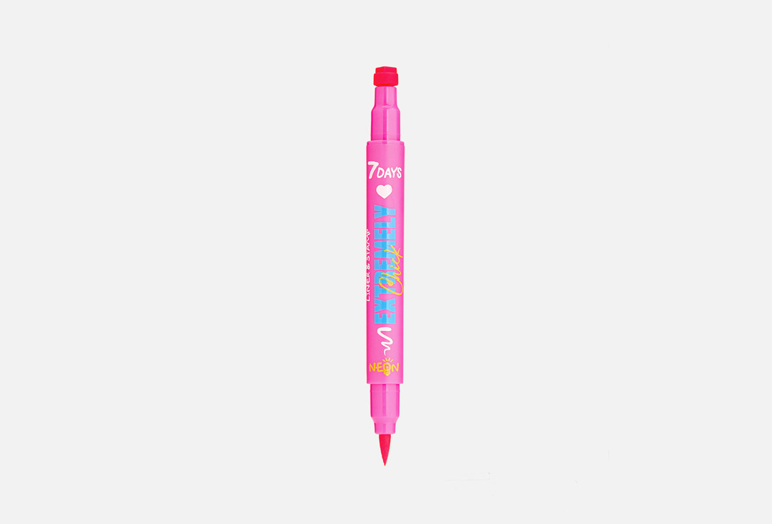 Подводка-штамп для лица и тела 7DAYS EXTREMELY CHICK Liner & stamp for face and body makeup UVglow Neon  701, Pink heart