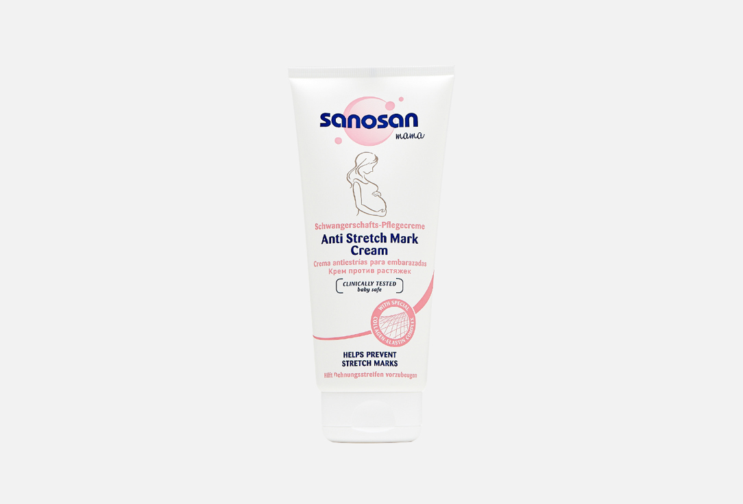 Крем против растяжек SANOSAN Mama Anti-Stretch Mark Cream 200 мл косметика для мамы sanosan крем против растяжек 200 мл 40894000