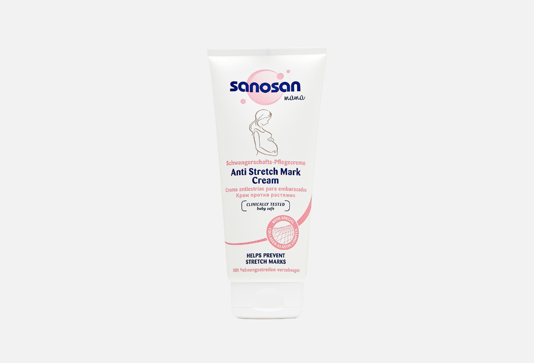 Крем против растяжек SANOSAN Mama Anti-Stretch Mark Cream 200 мл крем для тела против растяжек stretch mark cream fast absorbing 200мл