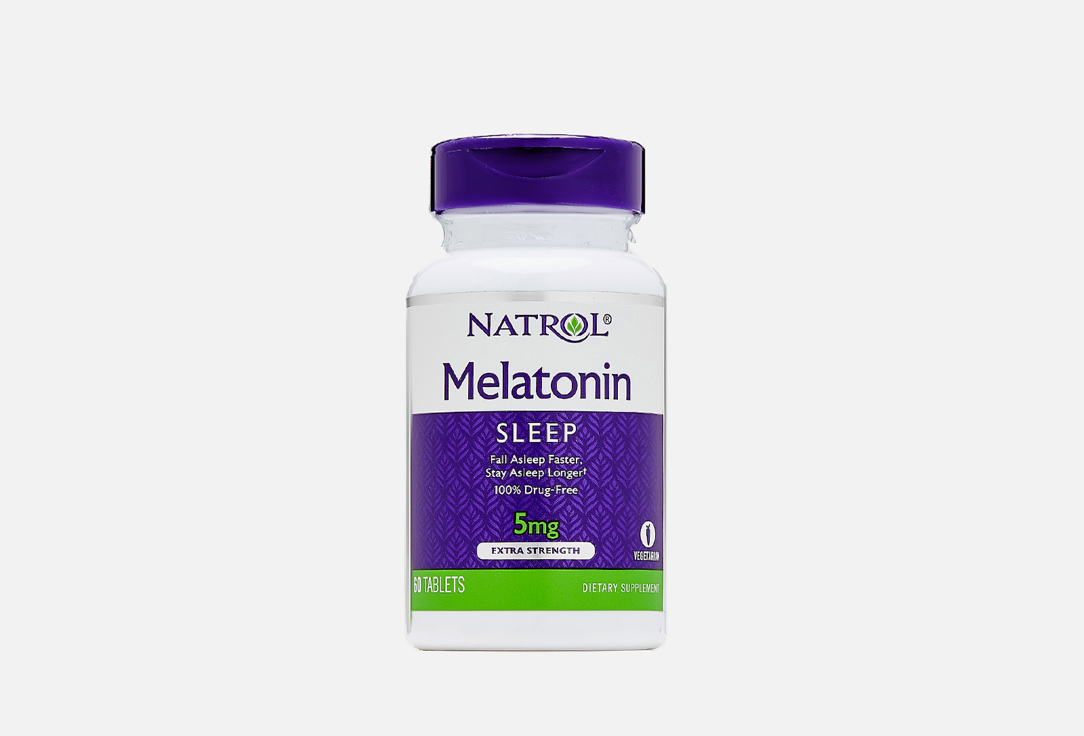 Мелатонин для сна NATROL Melatonin 5mg 60 шт эквапресс капс с модиф высвоб 5мг 1 5мг 20мг 28
