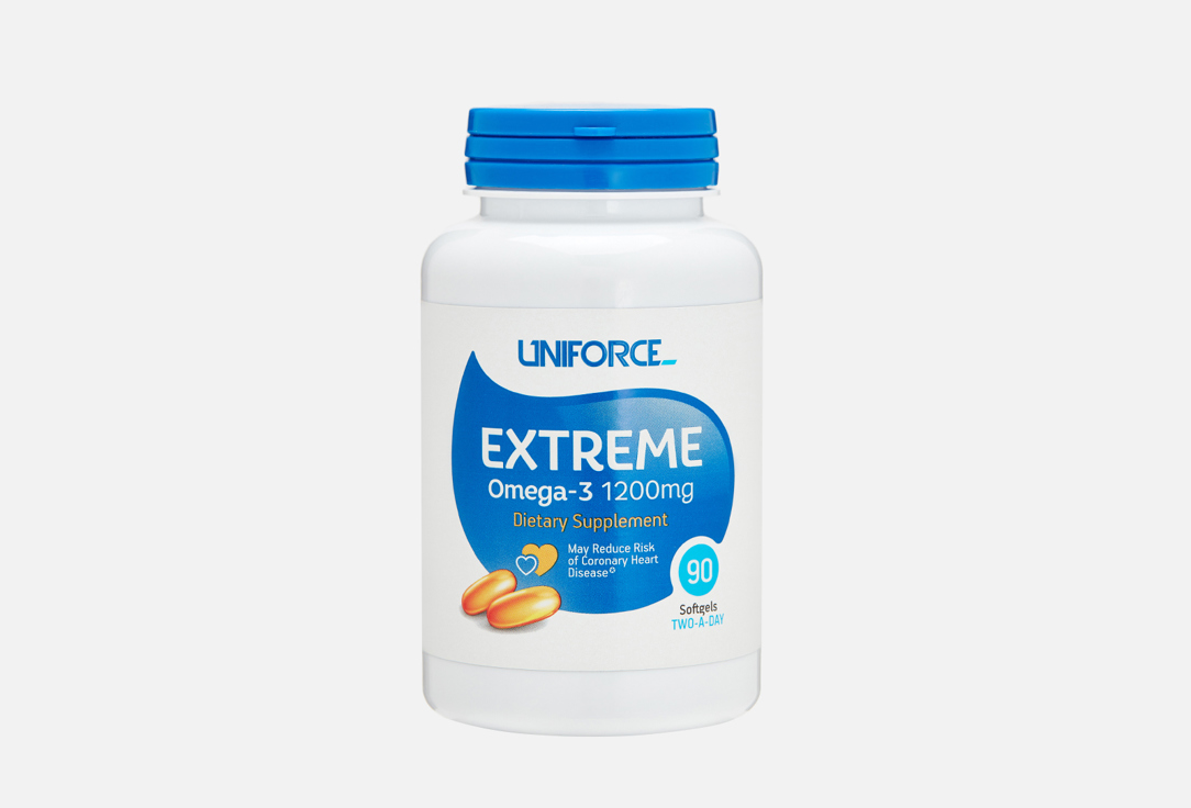 Капсулы UNIFORCE Extreme Omega-3 1200 mg 90 шт полиен омега 3 капс 35% 1400мг 90 бад
