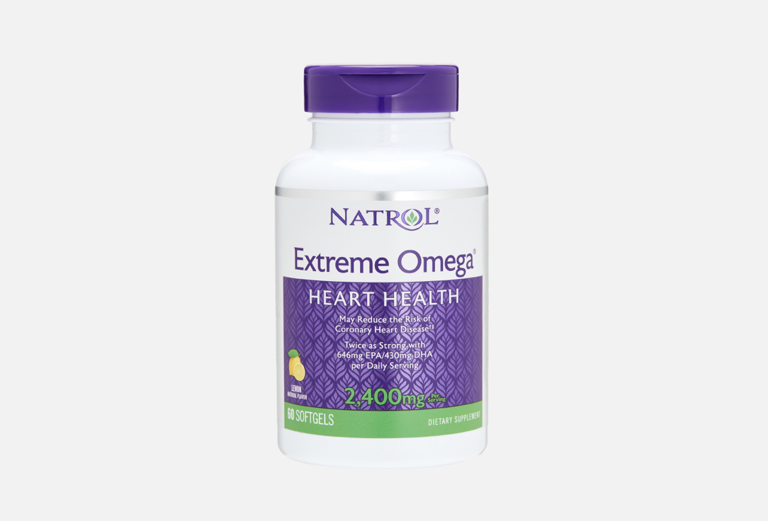 Омега 3 NATROL Extreme omega 2400 мг в капсулах 60 шт омега 3 natrol 1000 мг в капсулах 150 шт