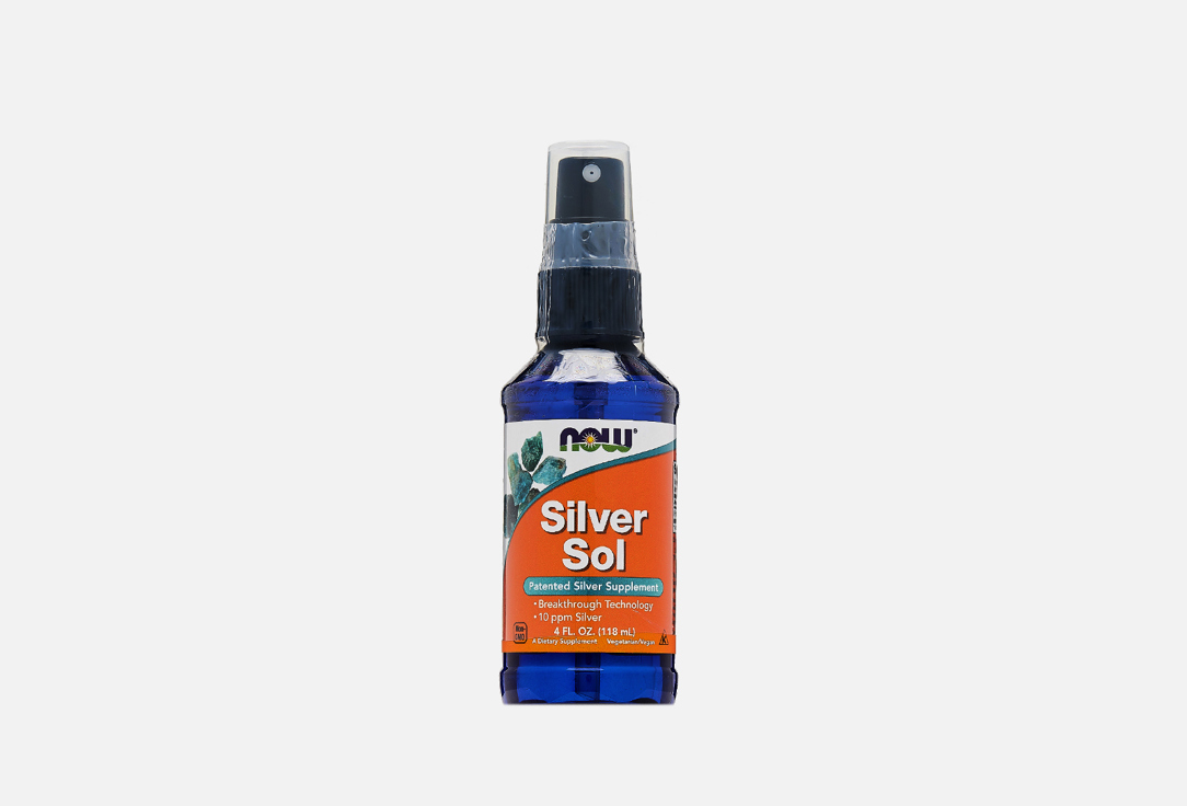 БАД для укрепления иммунитета NOW Silver Sol в жидкой форме 118 мл цена и фото