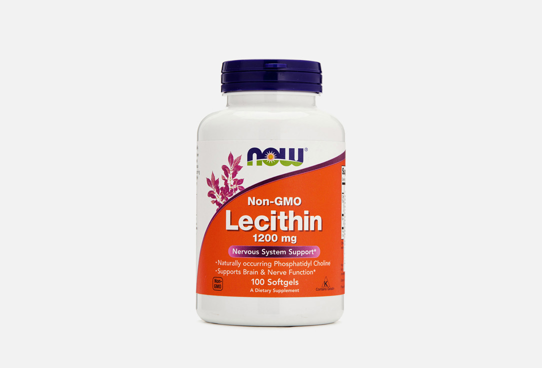 Лецитин NOW 1200 мг в капсулах 100 шт